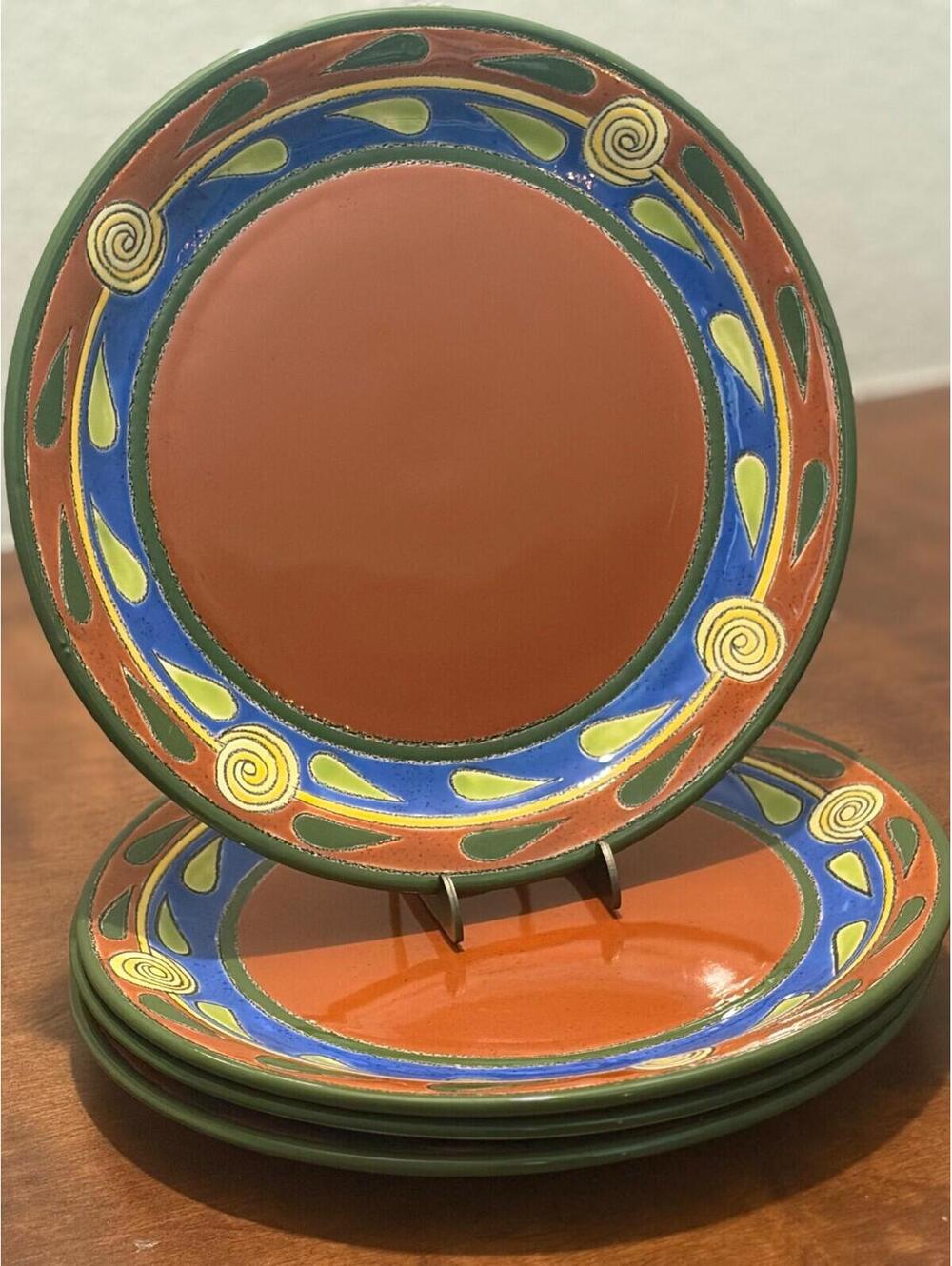 Artesa Made In Ecuador Dinner Plates Windflower 11” (10.75”) set of 4